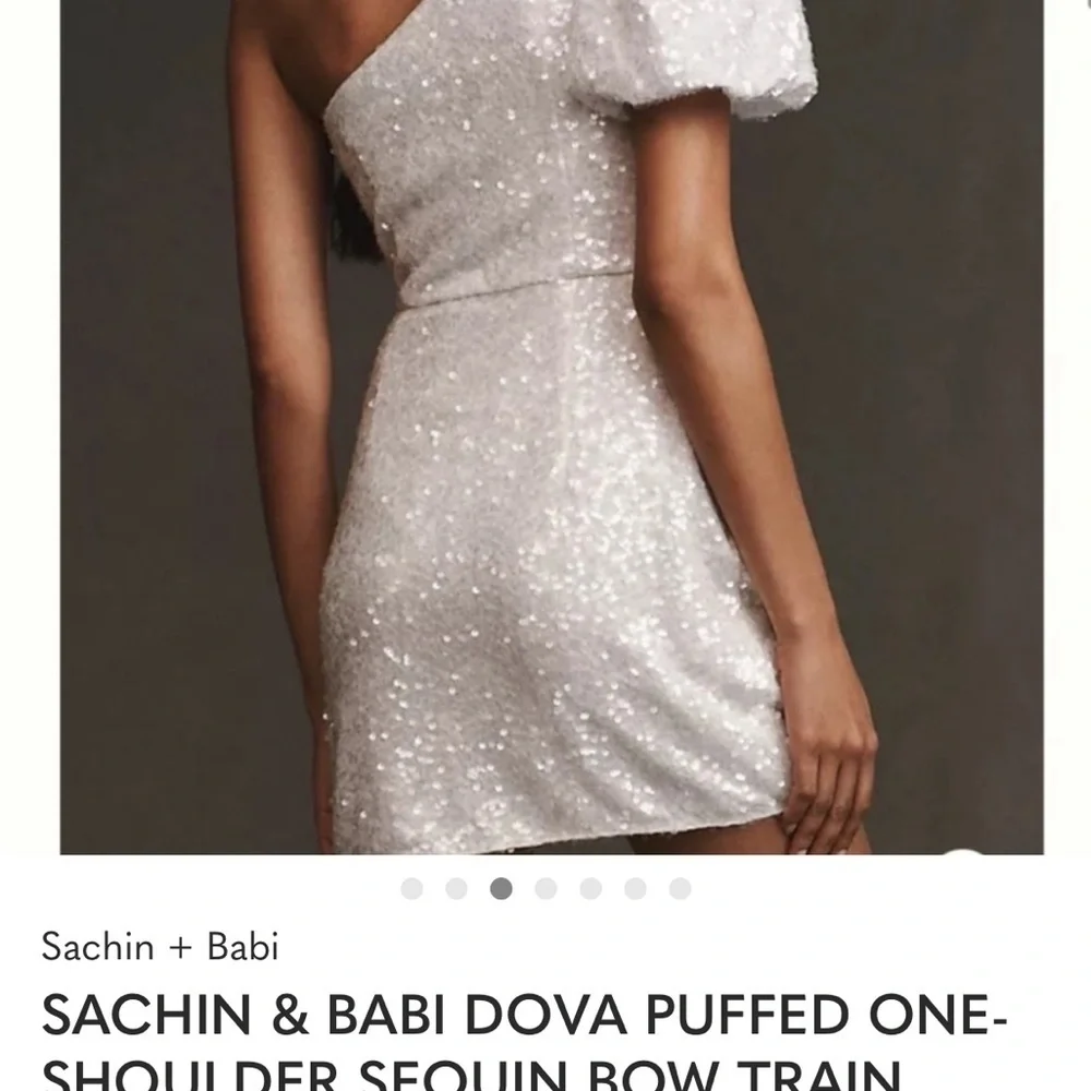 BHLDN Sachin & Babi Elegant White One-Shoulder Dress Size 4,12 ,10 - Picture 3 of 7
